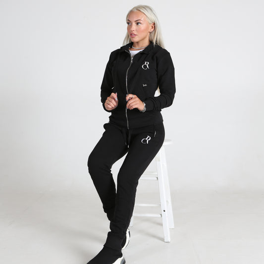 Roman Carter Women's "Legacy" White Logo Tracksuit Black