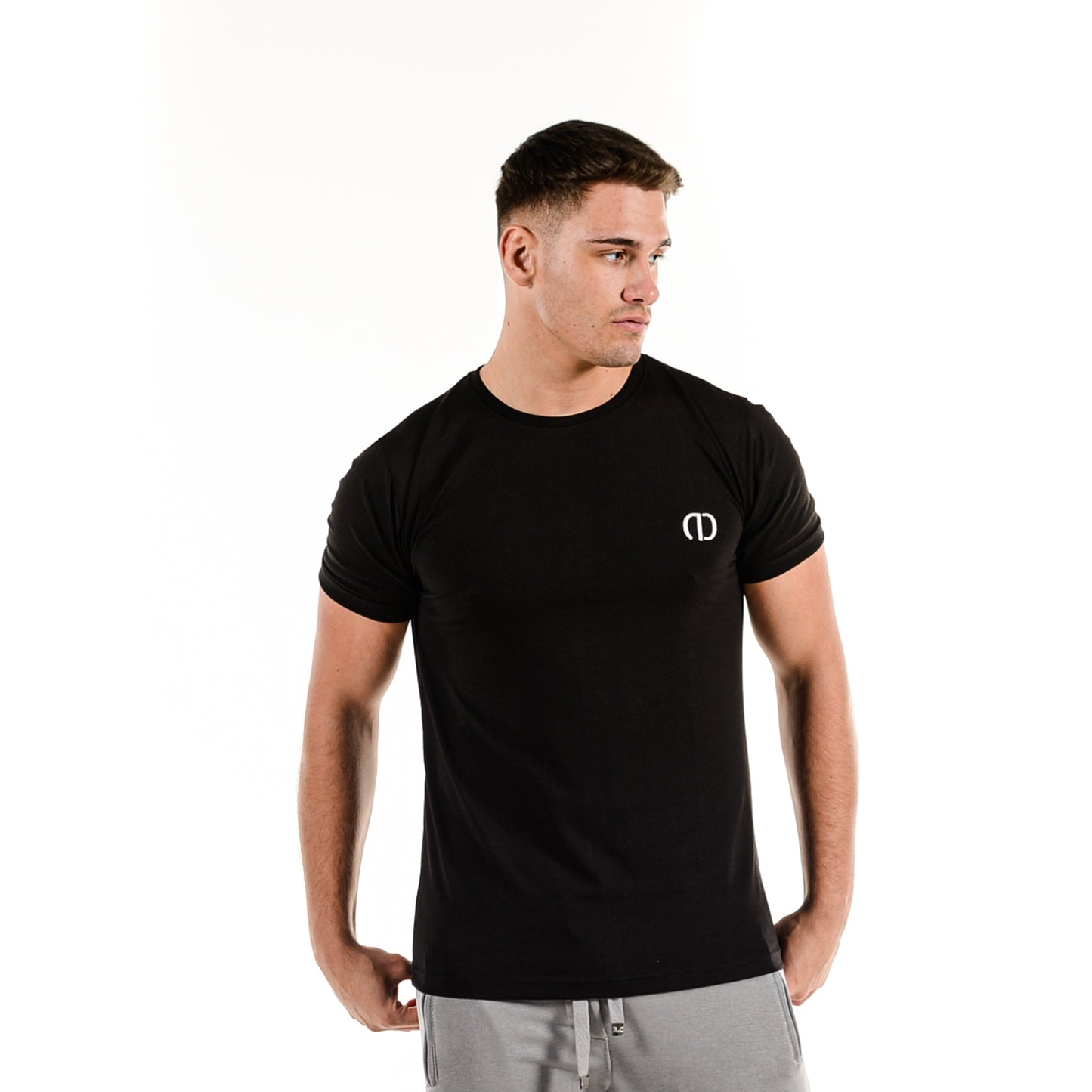 Roman Carter Mens Alpha Logo T-Shirt Black